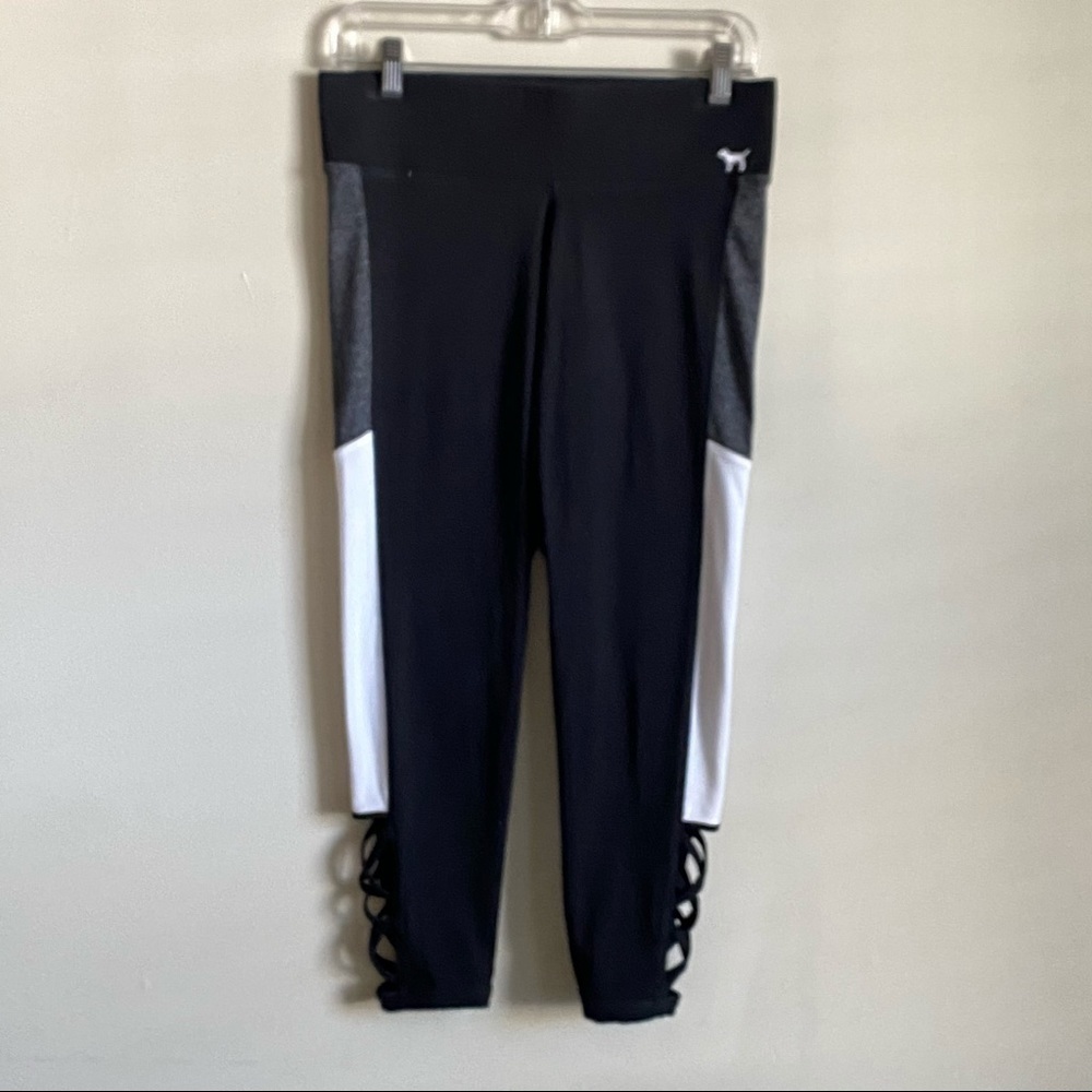 Pink Victoria’s Secret Yoga Leggings Black Size M - Picture 1 of 9